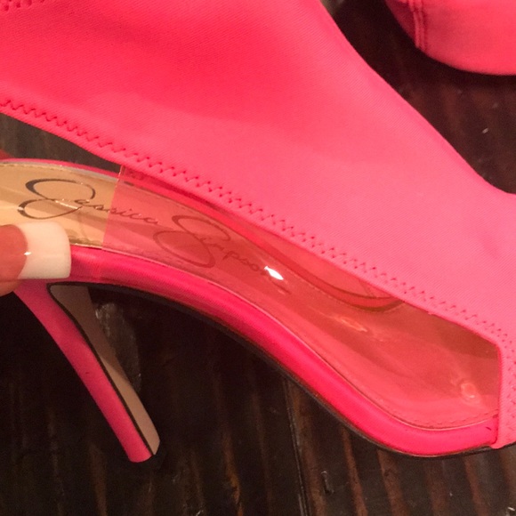 BARBIE VIBES! 😊 JESSICA SIMPSON BUBBLEGUM PINK HEELS. Size 6. - Picture 11 of 11